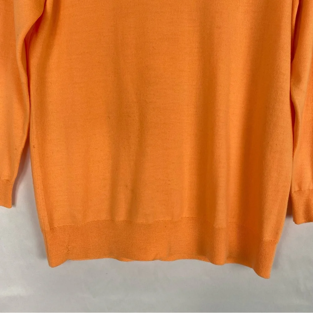 J. Crew Men's‎ Merino Wool Sweater Orange Crewneck Size Medium